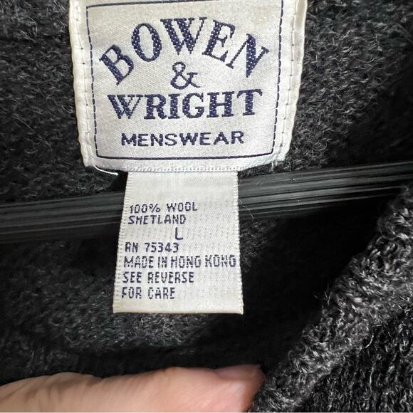 100% Wool Vintage Bowend & Wright | Crewneck Sweater | Made in Hong Kong - Large - Picture 7 of 10